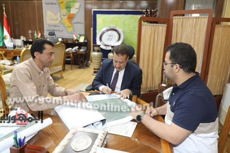 محافظ المنوفية خلال اعتماده خرائط الكتل المبنية القريبة من الأحوزة العمرانية لقانون التصالح الجديد 