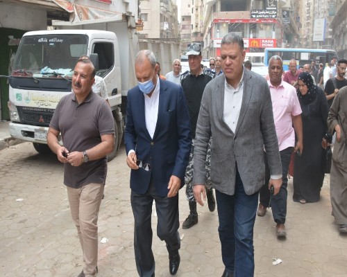 محافظ القليوبية في حملة لرفع الإشغالات 