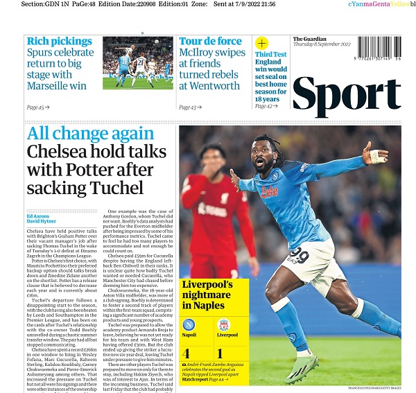 الصحف الانجليزية