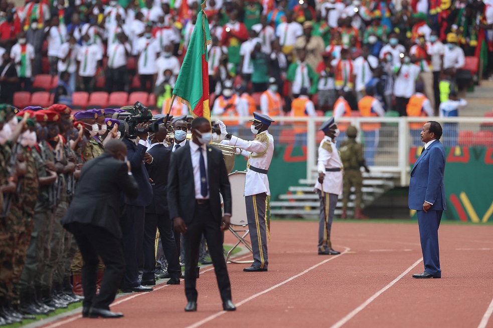 علم مصر يُزين حفل افتتاح أمم أفريقيا 2021.. فيديو