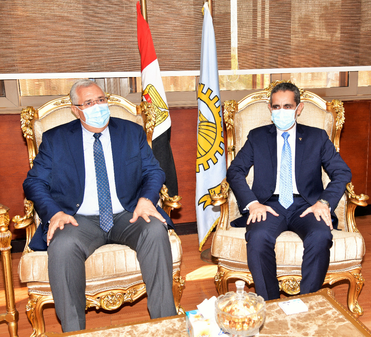 محافظ الغربية يستقبل وزير الزراعة بديوان عام المحافظة 