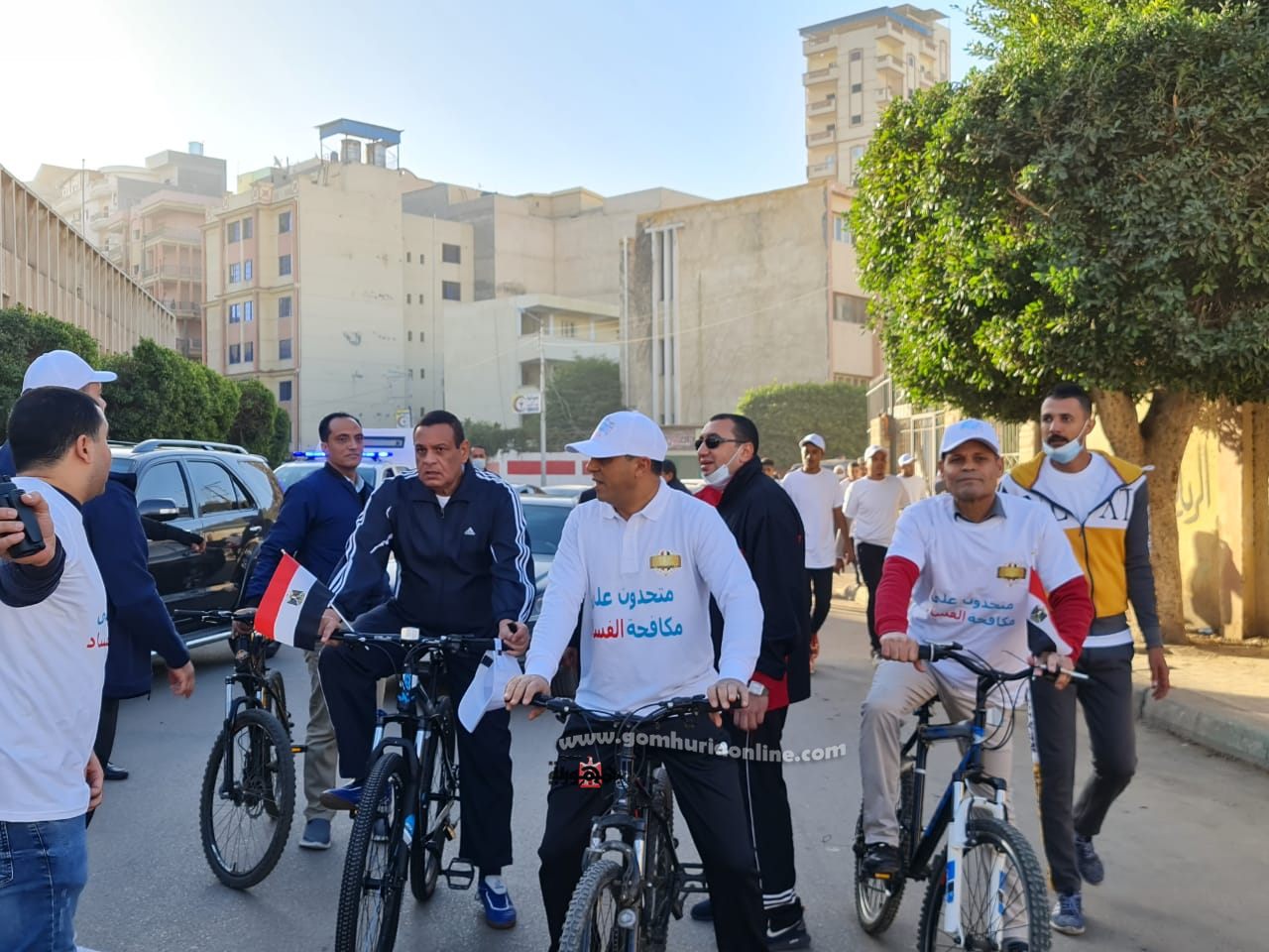 محافظ البحيرة ورئيس فرع الرقابة الإدارية يشاركان فى ماراثون الدراجات احتفالا باليوم العالمى لمكافحة الفساد