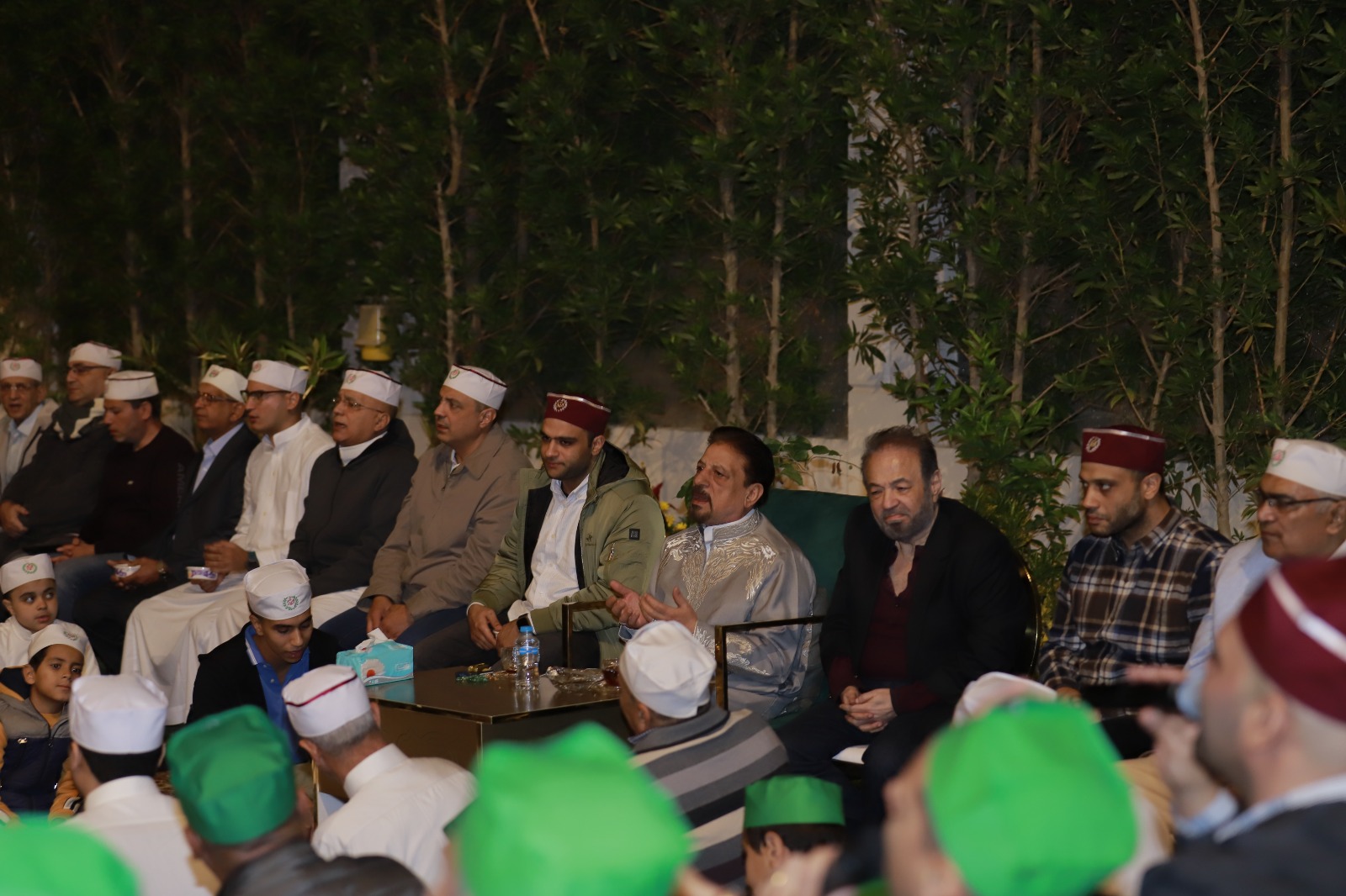 وفاء عامر تودع رمضان بحفلاً دينيًا مع الطريقة الجازولية بمنزلها 
