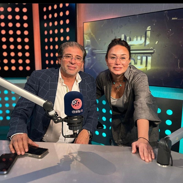 المخرج خالد يوسف وإنجي علي 