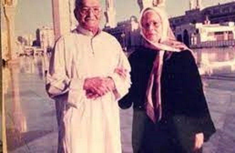 الفنان عبد المنعم مدبولى وزوجته