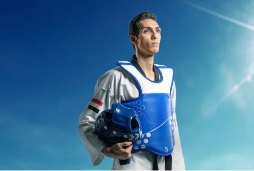  سيف عيسى لاعب منتخب مصر للتايكوندو 