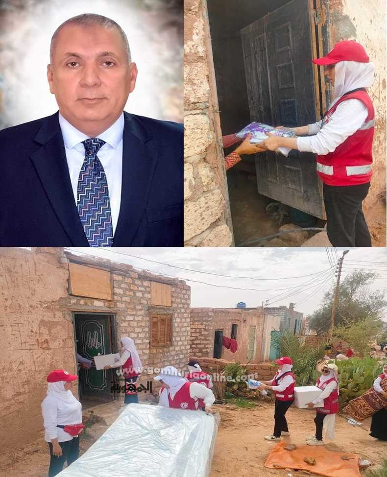 قوافل الاغاثة تصل الوادي الجديد دعما لأهالي قري الاربعين