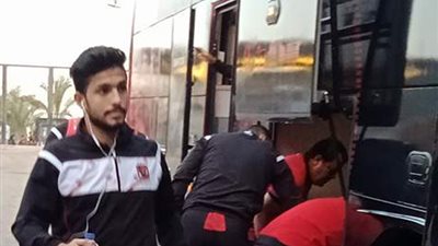 حافلة الأهلي تصل ستاد برج العرب قبل مواجهة الترجي