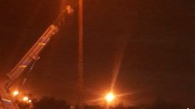 تمهيد الطرق ورفع الاتربة وانارة الأعمدة بالخانكة