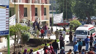 جامعة سوهاج تجرى اول خطة للاخلاء في حالات الطوارىء