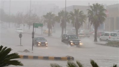 أمطار غزيرة وعواصف رعدية على محافظة الغربية