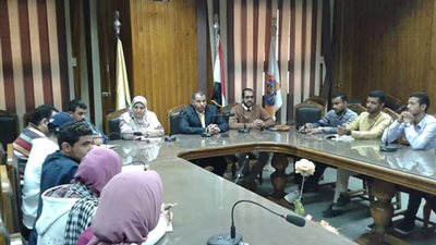 عميد اداب بنى سويف يلتقى اتحاد الطلاب