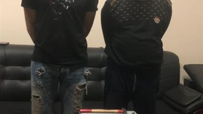 ضبط لصين لمحاولتهم فتح خزينة مسروقة بحديقة عامه بالنزهة