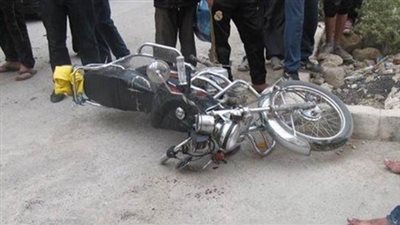اصابة 3 اشخاص فى حادث انقلاب دراجه بخاريه بابو تشت