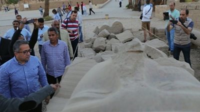 بدء أعمال مشروع ترميم وتركيب التمثال الأخير للملك لرمسيس الثانى بالأقصر