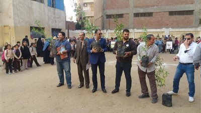 بالصور.. البيئة تنظم حملات تشجير وتوعية بمدارس المحلة