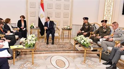 الرئيس السيسى يستقبل وزيرة الجيوش الفرنسية