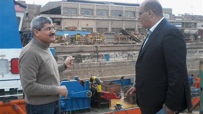 بالصور ...النائب طارق متولي يتفقد الترسانة البحرية بعد تحقيقها افضل معدل انتاج في تاريخها