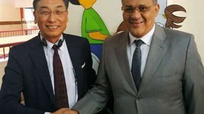 النائب طارق متولي وقيادات تعليم اليابان في زيارة للمدرسة اليابانية بالسويس