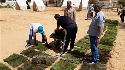 بالعشبة والمياه مدراسنا خضراء شعار ختام مسابقة اجمل مدرسة بالوادى الجديد.. صور