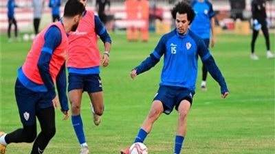 تدريبات بدنية للاعبى الزمالك قبل المران الجماعى