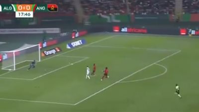 أمم افريقيا .. بونجاح يتقدم للجزائر على أنجولا بالهدف الأول .. شاهد