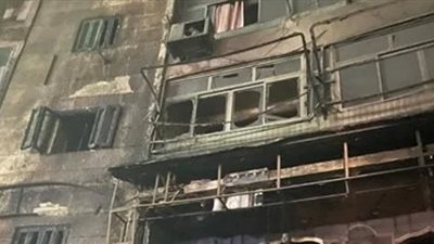 دفاية كهربائية وراء اشتعال النيران فى حريق عقار مصر القديمة