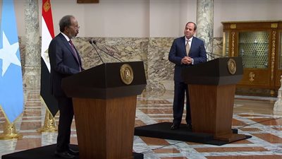 «مستعدون للتعاون في كافة المجالات.. ومحدش يجرب مصر».. أبرز رسائل الرئيس مع نظيره الصومالي