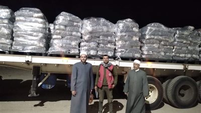 بالصور: تسليم ٢٠ طن سلع غذائية من الأوقاف المصرية لأهالي غزة