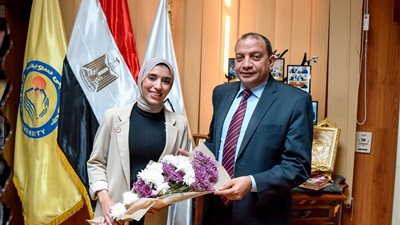 أول معيدة بكلية علوم الملاحة وتكنولوجيا الفضاء جامعة بنى سويف