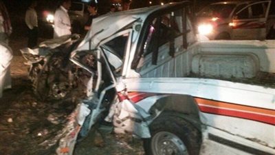 اصابة 6 اشخاص فى حوادث طرق بالمنيا