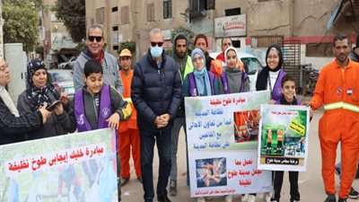 محافظ القليوبية يتفقد مبادرة طلاب المدارس 