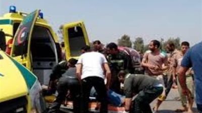اصابة ٥ اشخاص بينهما اب ونجله فى حادثتين سير بالمنيا
