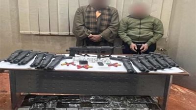 ترسانة وكوكتيل مخدرات.. ضبط معلمين الكيف والسلاح بالفيوم