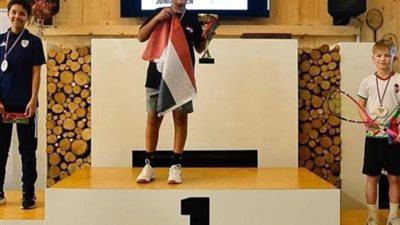 حمزة خالد يتوج ببطولة سلوفنيا الدولية المفتوحة للاسكواش تحت 13 سنة