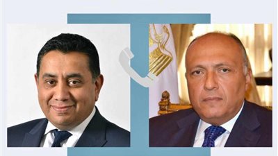 شكري يتلقى اتصالاً من وزير الدولة البريطاني للشرق الأوسط وشمال أفريقيا