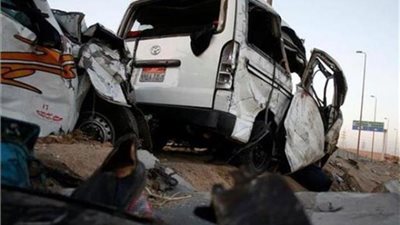 أصابة 11 شخص في تصادم ميكروباص وربع نقل بالدقهلية