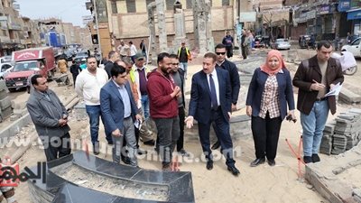 محافظ المنوفية يٌحذر الشركة المنفذة لتطوير الميادين بالباجور