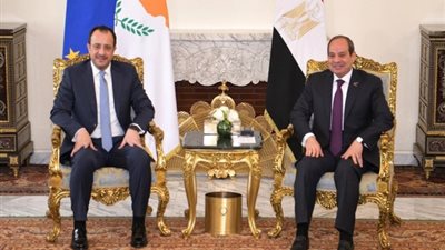 السيسى والرئيس القبرصى يبحثان إنفاذ المساعدات الإنسانية إلى غزة