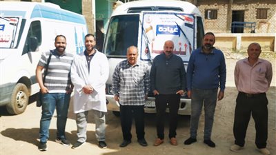 قافله طبيه بأهناسيا تجرى الكشف وتوفير العلاج لـــ ١٢٦٥ مريض