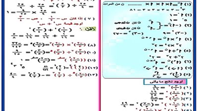 ملخص جبر للصف الأول الإعدادي الفصل الدراسي الثاني