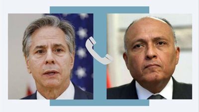 سامح شكرى يتلقى اتصالاً هاتفياً من وزير الخارجية الأمريكي