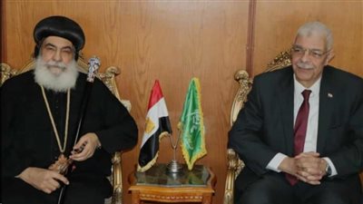 الأنبا بنيامين في رحاب جامعة المنوفية للتهنئة بعيد الفطر المبارك