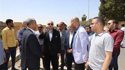 محافظ بني سويف يتفقد أعمال تطوير مدخل مدينة ناصر