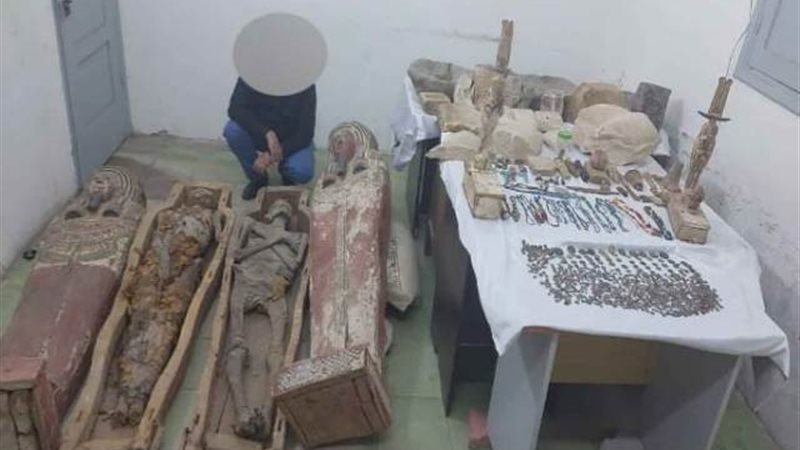 ضبط 1118 قطعة أثرية