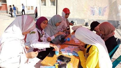 جوالة جامعة عين شمس تنظم ورش تنمية مهارات فنية وكشفية