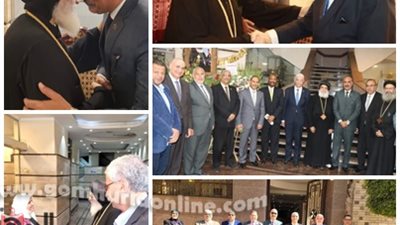 قيادات التعليم العام و الجامعي بالمنوفية يهنئون الأنبا بنيامين