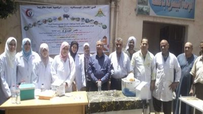 جامعة بنها تنظم قافلة بيطرية في قرية الحصة بطوخ