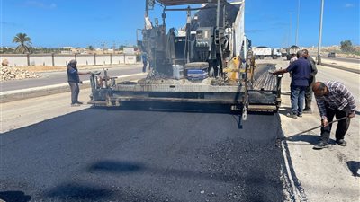 استكمال رصف محور كليوباترا الرابط بين برج العرب الجديدة والساحل