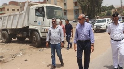 محافظ القليوبية يتابع أعمال التطوير ورفع تراكمات القمامة ببنها